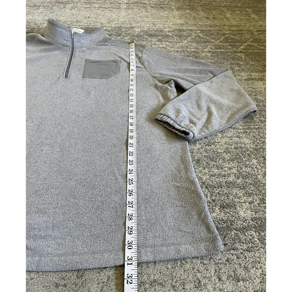 Adidas Mens XL Tall Gray Jacket 1/4 Zipper Terrycloth Mid weight NWT N7 - Picture 4 of 10